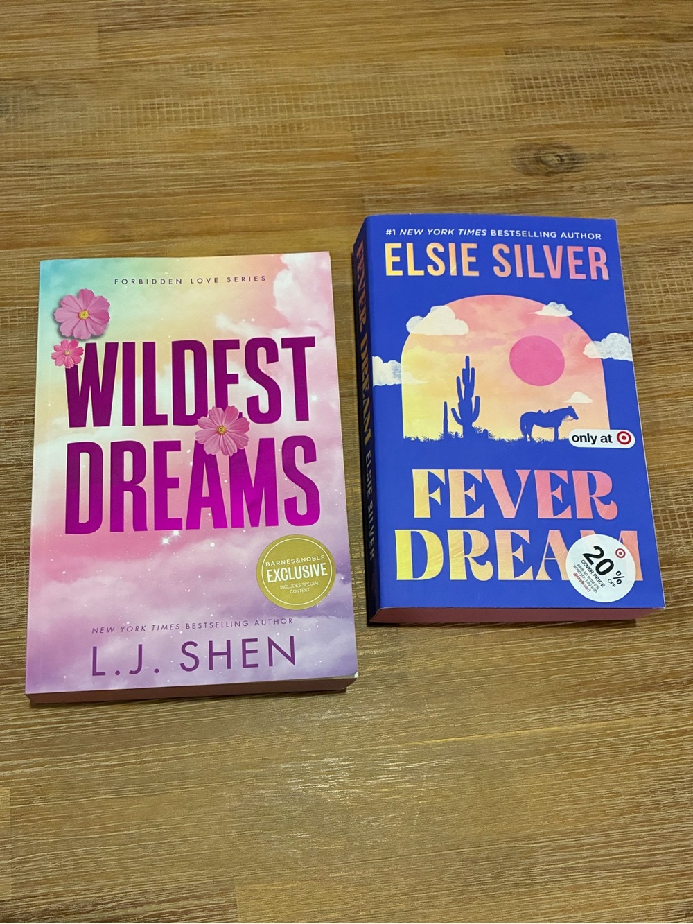Wildest Dreams & Fever Dream - L.J. Shen & Elsie Silver - Pink & Blue Book Duo